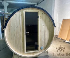 Outdoor barrel sauna mini small 2 4 persons (16)