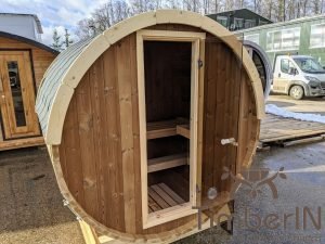 Outdoor barrel sauna mini small 2 4 persons thermo wood (19)