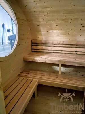 Outdoor hobbit style wooden sauna (1)