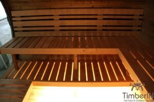 Outdoor hobbit style wooden sauna (11)