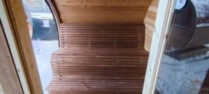 Outdoor hobbit style wooden sauna (14)