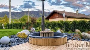 Outdoor jacuzzi hot tub wood fired 4 6 persons with snorkel burner (2)