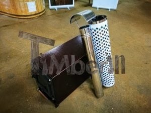 external wood fueled hot tub heater - rectangular model