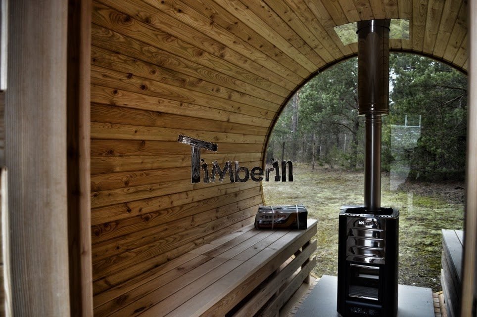 Round Barrel Wooden Garden Sauna for sale - TimberIN