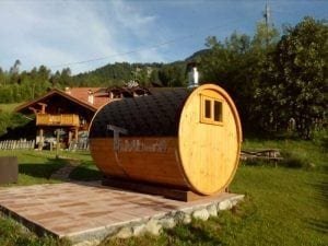 Outdoor Barrel Round Sauna (3)