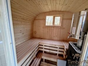 Rectangular barrel wooden outdoor sauna (4)