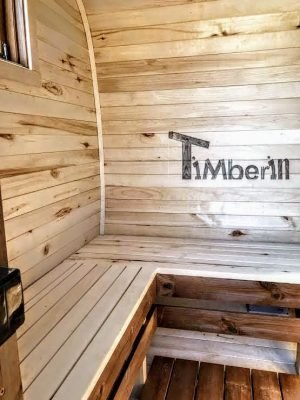 Rectangular barrel wooden outdoor sauna [UPDATED] - TimberIN