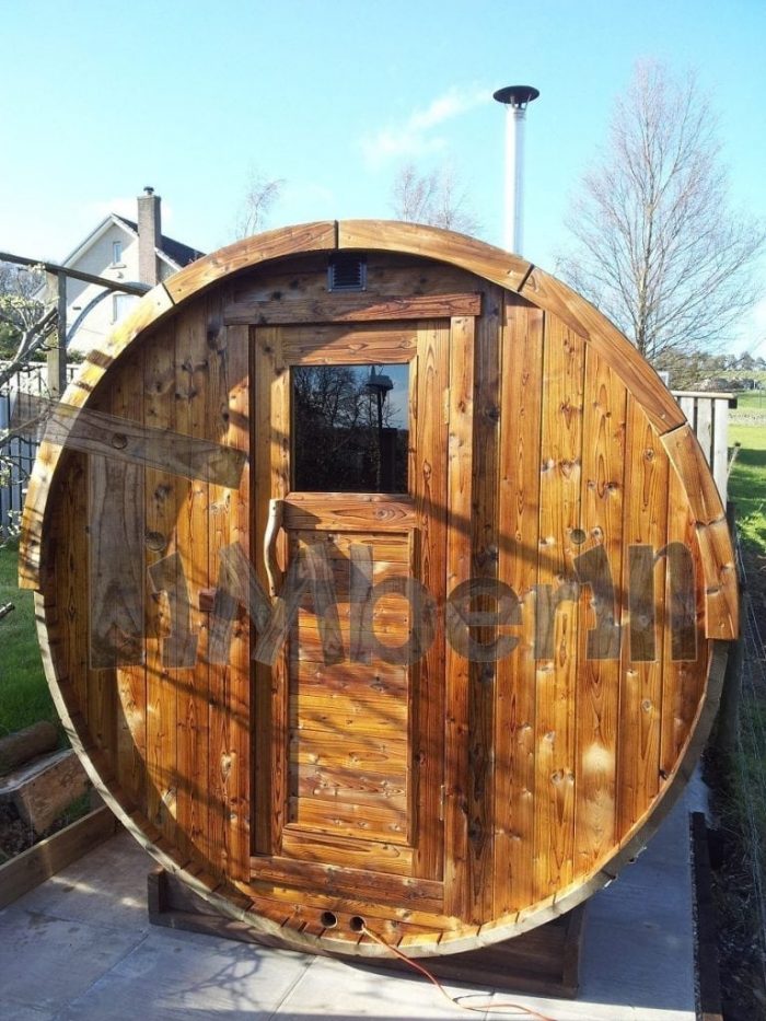 Outdoor barrel sauna Galashiels, UK (4)