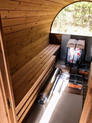 Outdoor barrel sauna on wheels mobile (3)