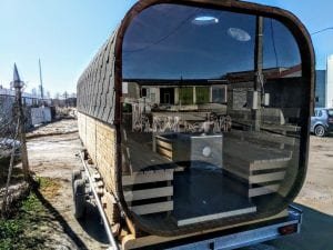 Mobile Rectangular Outdoor Sauna On Wheels Trailer (6)