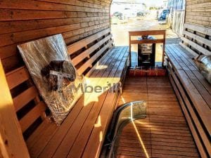 Mobile Rectangular Outdoor Sauna On Wheels Trailer (8)