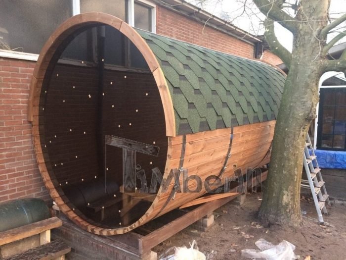 Barrel Sauna 4 M, Thermowood With Full Panorama Glass, Bart , Kaatsheuvel, Netherlands (4)