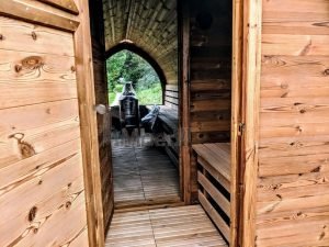 Mobile Outdoor Igloo Sauna On Wheels Harvia Wood Burner (44)