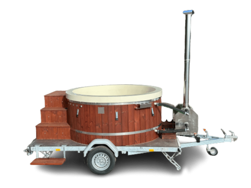Mobile hot tub onthe trailer